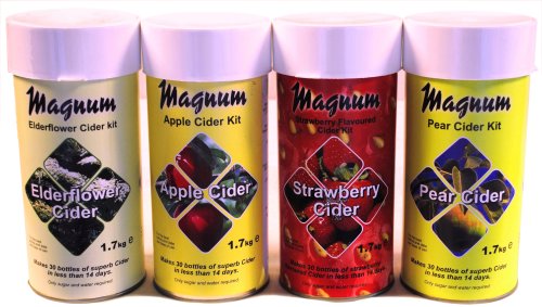 Apple Magnum Homebrew Cider Kit Elderflower Pear & Strawberry 