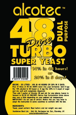 turbo yeast moonshine